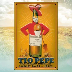 Tio Pepe Jerez Blechschild Schild 3D Gept Gewbt Tin Sign