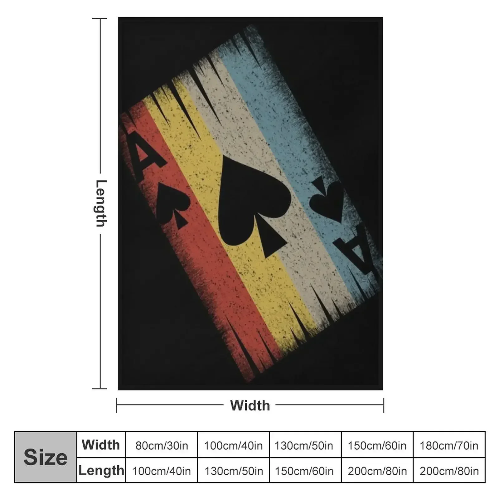 Ace of Spades Throw Blanket heavy to sleep Tourist Soft Beds Shaggy Blankets