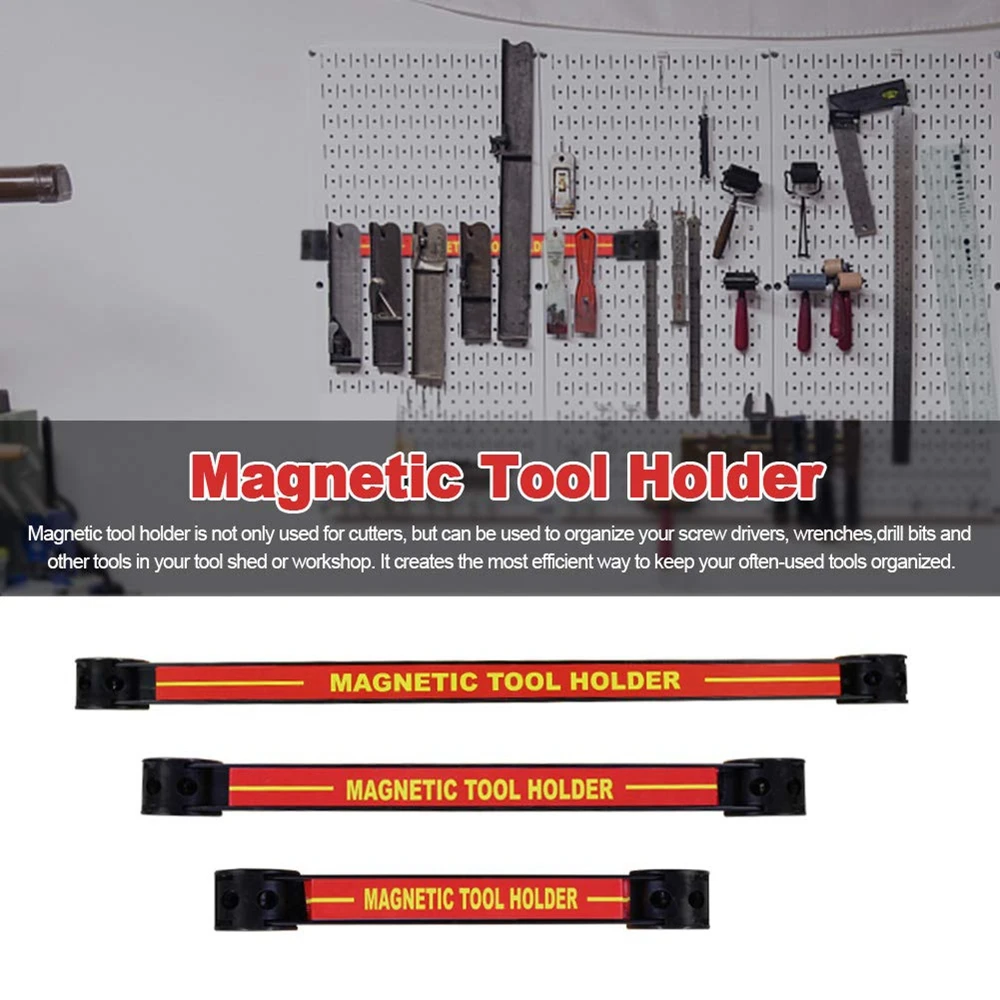 20/30/46cm Magnetic Tool Holder Metal Magnet Tool Organizer Bar Long Strip Garage Cutter Wrench Pliers Hand Tool Holder Storage