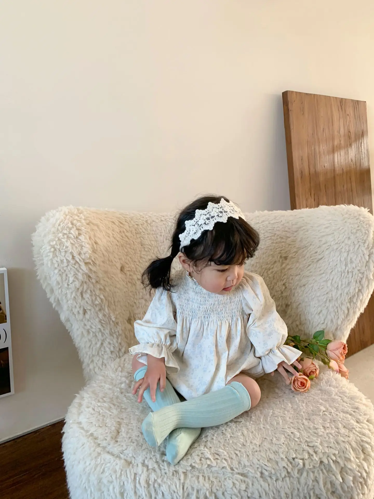 Monos de princesa coreana para niñas, ropa de bebé, moda Simple y encantadora, Primavera, novedad de 2024