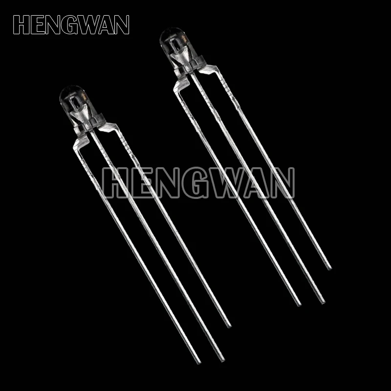 50pcs F3 3MM Round Clear / Fog Two Color Common Anode / Cathode LED Red & Green Red & Blue Bi-Color 3 Pins Light Emitting Diode