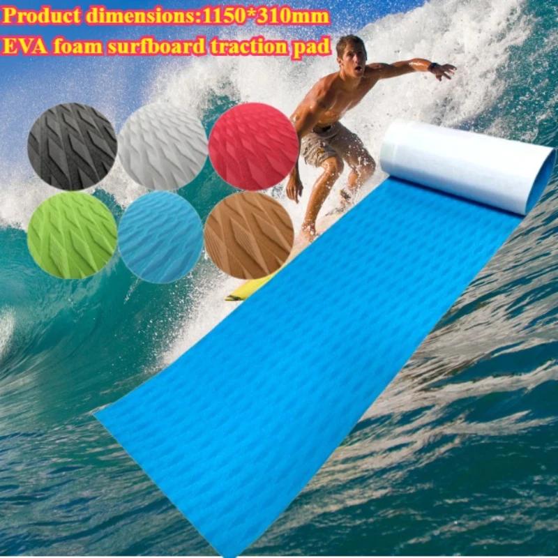 

115*31cm Non-slip EVA Foam Surfboard Traction Pads Grasping Diamonds/lines Grip Foot Pad for Yacht/Kayak RV Marine Flooring Pad