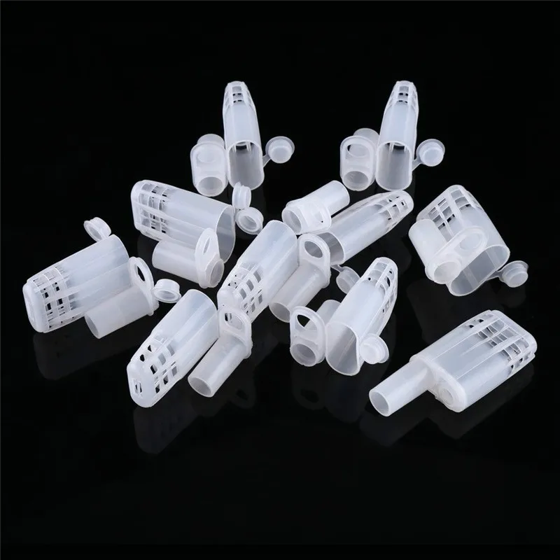 

300 Pcs Bee Queen Cages Protection Queen Bee Equipment Plastic White Safety Beekeep Cage Beekeeping Tools Hot sale!