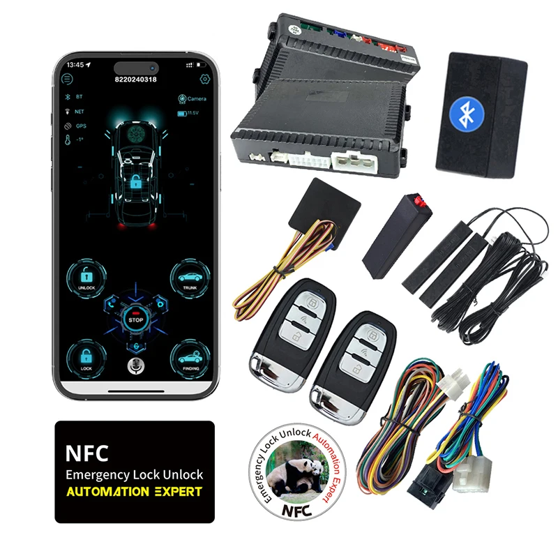 CARDOT Start Stop Key  Remote NFC Lock Unlock Car Compatible with Original Ignition Button Auto Parts Car Alarm