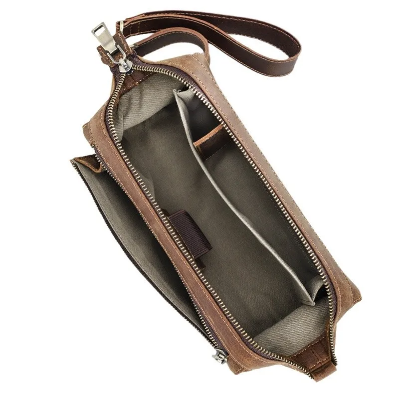 Boat-Shaped Pipe and Smoking Accessories Storage Pouch—Multifunctional Wrist Strap, Travel-Friendly, Genuine Leather Pipe Pouch - view 6