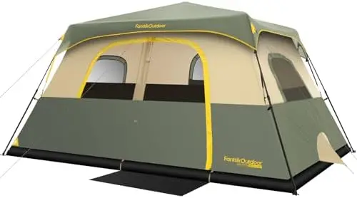 

Camping Tent 4/6/8/10 Person Instant Cabin Tent Setup in 60 Seconds with Rainfly & Windproof Portable with Carry Bag