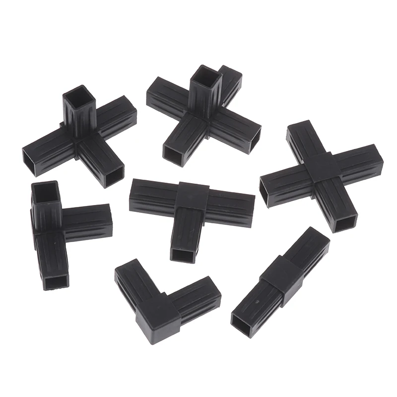 1/5Pcs 20MM 2/3/4/5 Way Cross Square Pipe Fittings 20X20 ABS Plastic Angle Hexagonal Through Connector