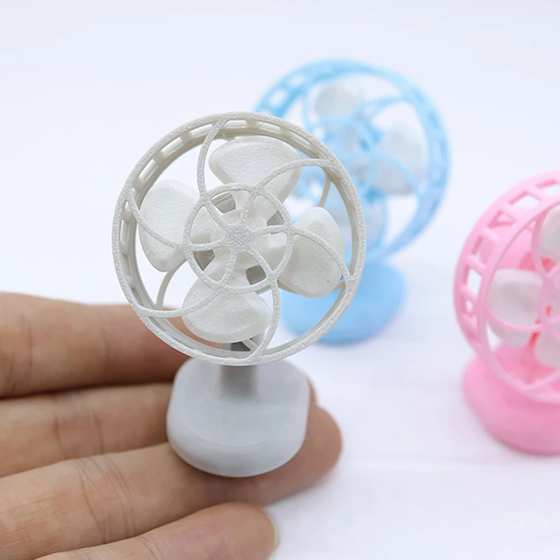 1/12 Dollhouse Simulation Mini Electric Fan Model Dollhouse Furniture Decoration Dolls House Living Scene Decor Accessories
