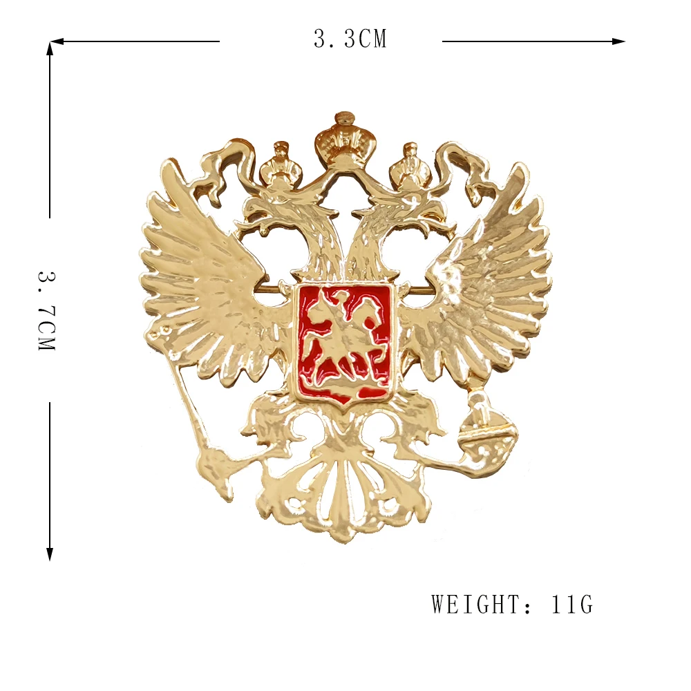 BUCOMEOI New Arrival Fashion Alloy Brooch Pin Russia Guards Eagle Badge for Women Men Corsage Suit Scarf Hat Hijab Pins Jewelry