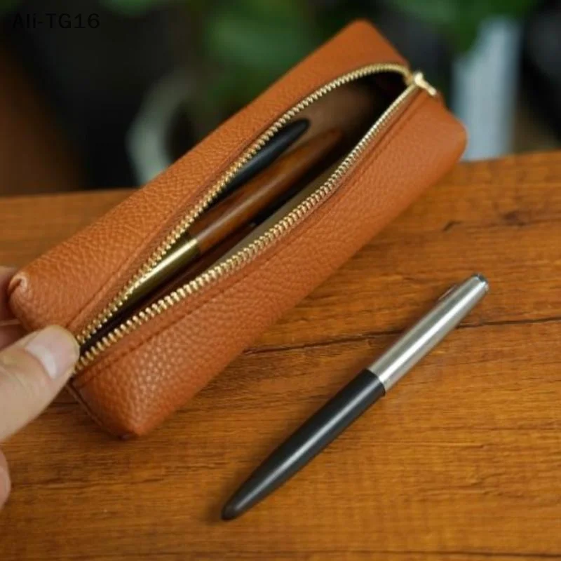 (YY) 1 قطعة حقيبة النظارات الجلدية الناعمة المحمولة مخزن للمكياج حقيبة المحافظ حقيبة أدوات مكتبية السفر سستة حقيبة لمستحضرات التجميل نظارات الشمس #3