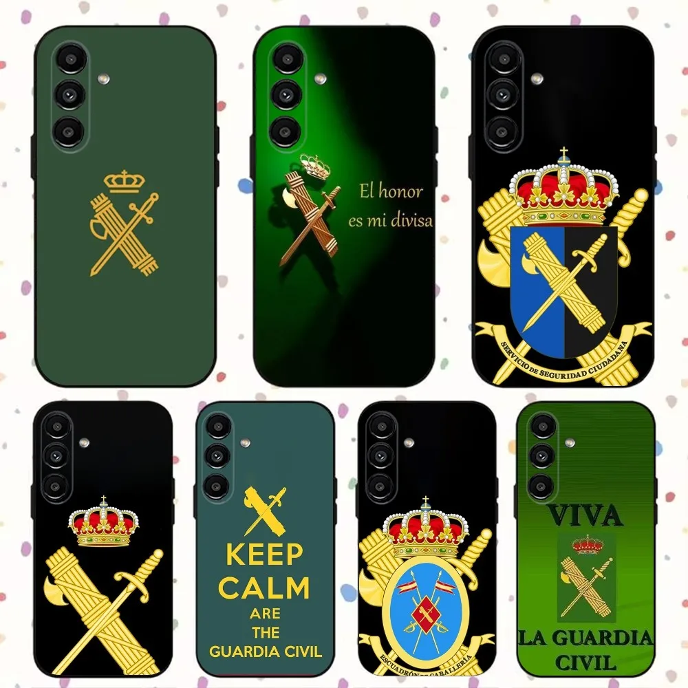 

Spanish Guard Civil Emblem Phone Case For Samsung S24,S21,S22,S23,S30,Ultra,S20,Plus,Fe,Lite,Note,10,9,5G Black Soft Cover