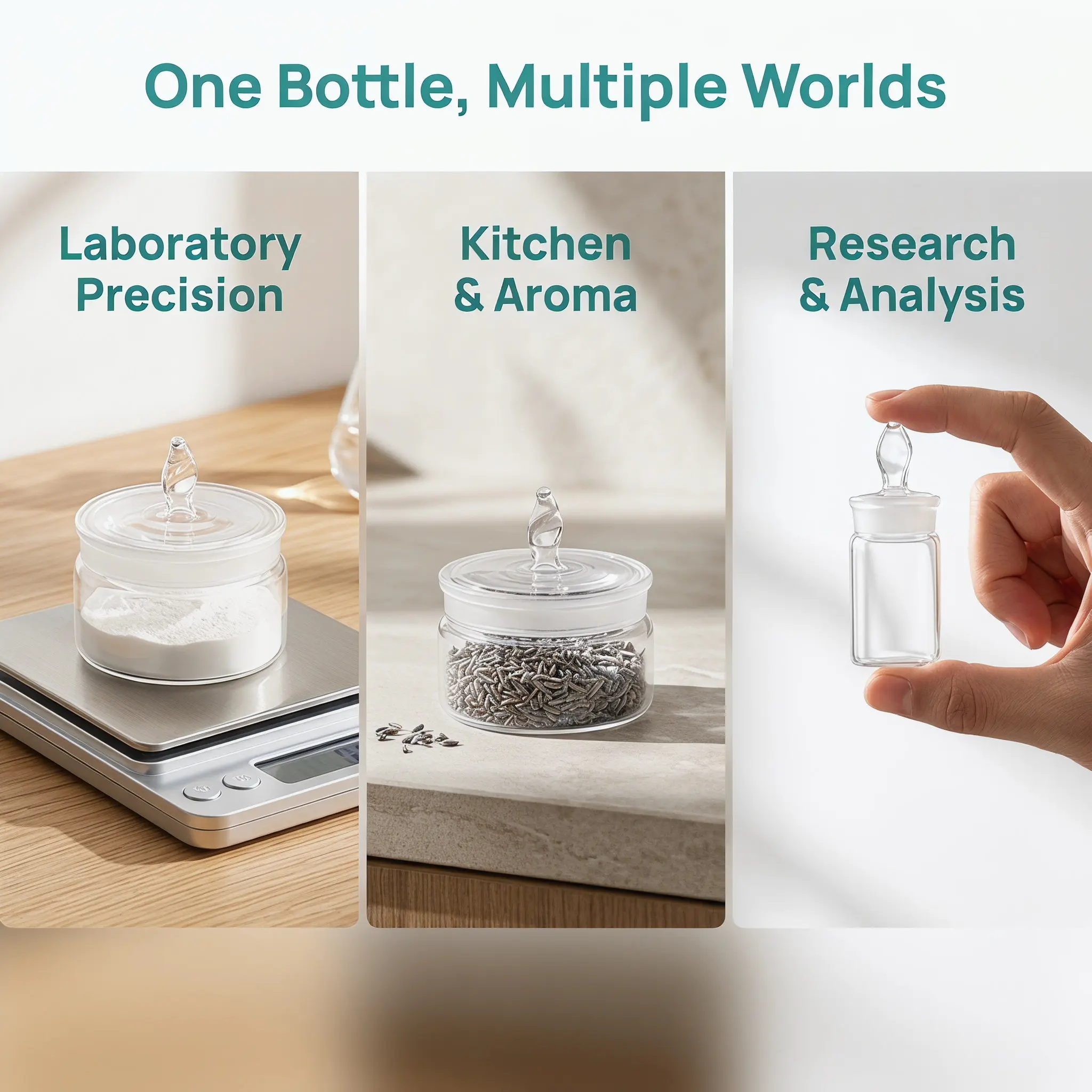 4Pcs Laboratory Weighing Bottle Made of Premium Borosilicate Glass Accurate Low Flat Form Sealed Container for Sample Storage