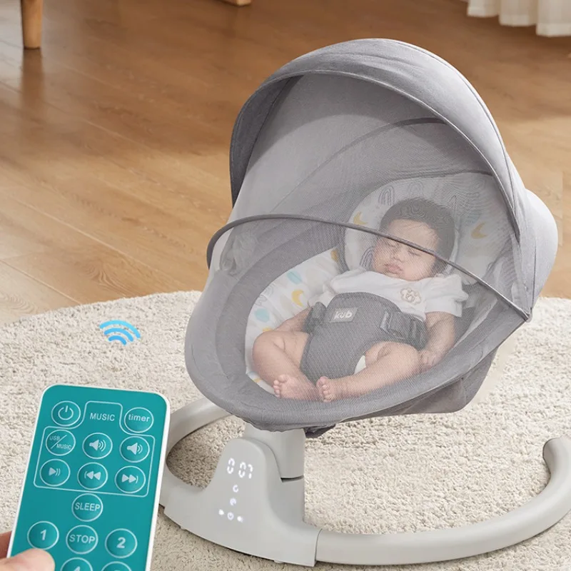 Bluetooth Music Electric Rocking Chair for Baby Bed, 5-speed Sway Baby Rocking Chairs, Remote Control Sleeping Baby Rockers