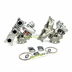 900HP Billet 6+6 TD04-19T V4-2 Upgraded Twin Turbos For BMW E82 E88 E90 E92 E93 E60 135I 335i 335XI 535i Z4 N54B30 3.0L