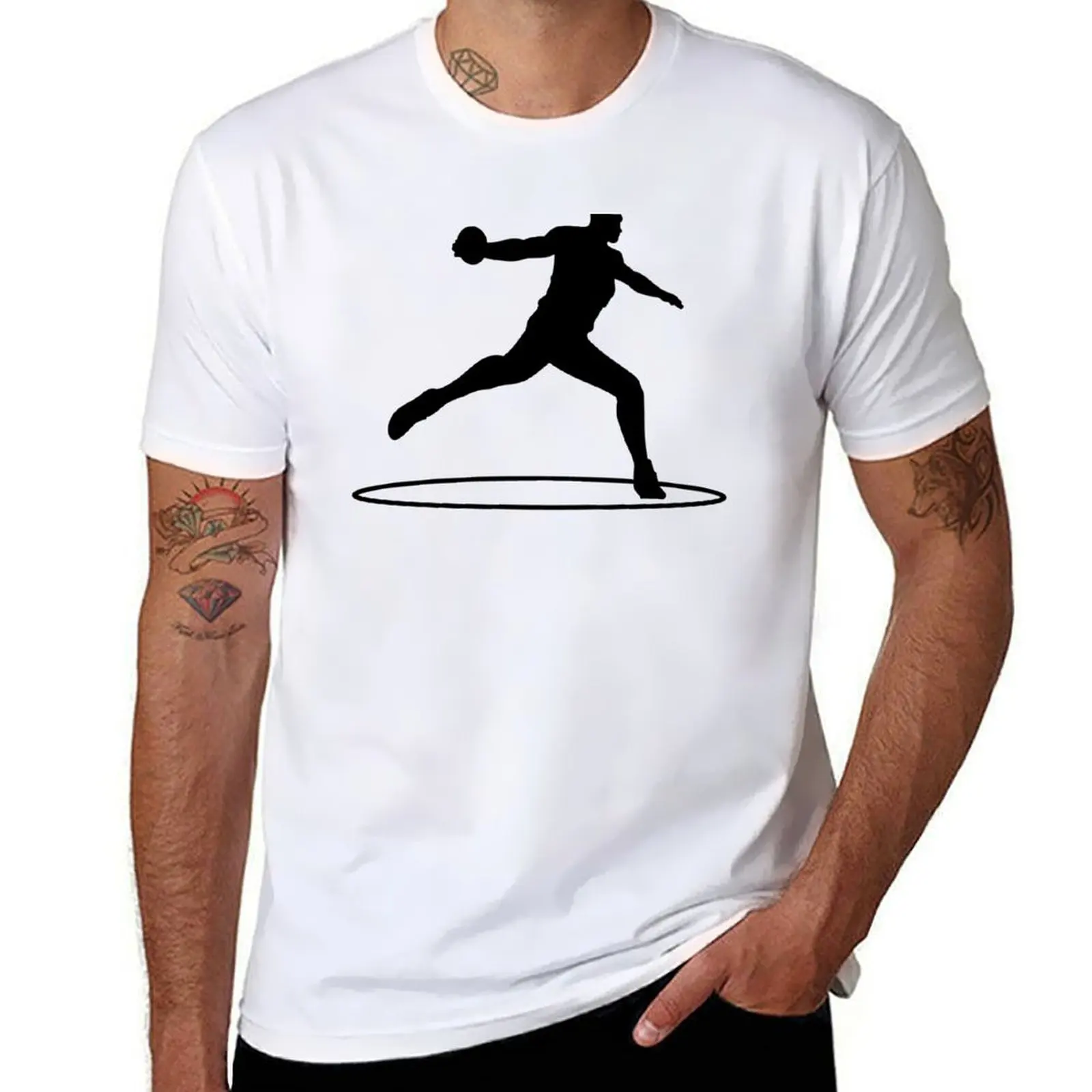 

discus thrower T-Shirt man t shirt luxury t shirts for man cotton funny T-Shirt