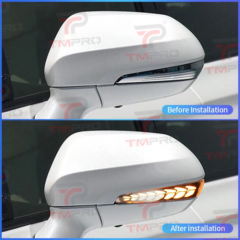 For Toyota 15th Generation Crown 2019-2022 Rearview Mirror Turn Signal Dynamic Blue-White Side Mirror Daytime Indicator Light