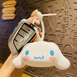 Kawaii Sanrio Hello Kitty Kuromi Silicone Coin Purse Cinnamoroll Keychain Pom Pom Purin Pochacco Wallet Pendant Small Bag Gifts