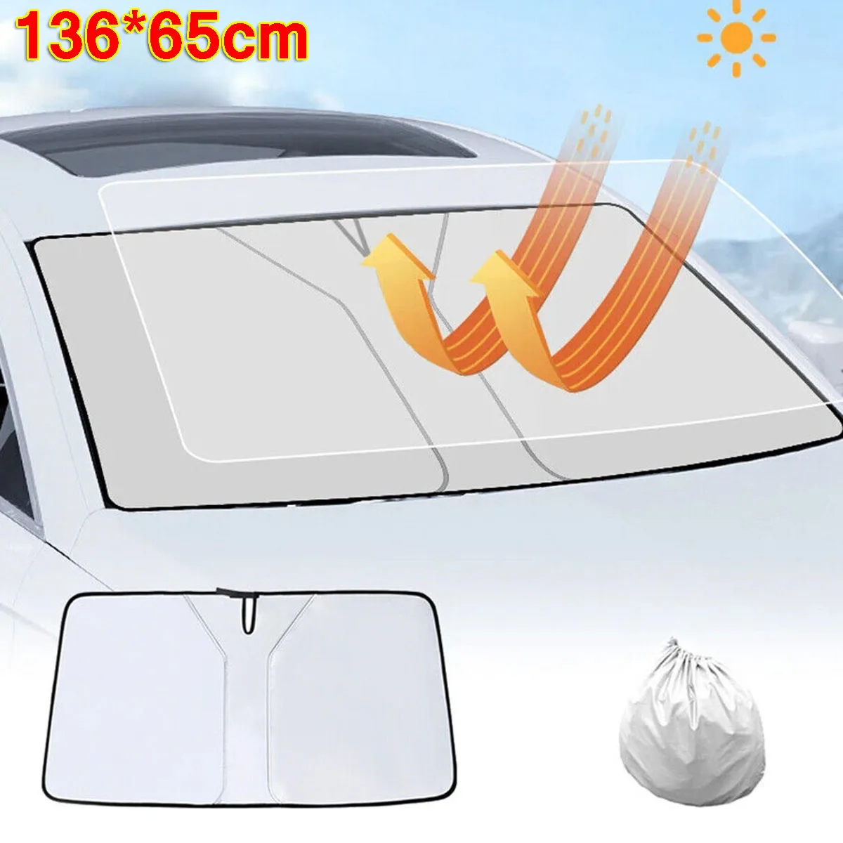 Sun Visor Car Sun Shade Summer Windshield Sunshade Visor Cover Sun UV Block Foldable Laser Protector Accessories Anti UV Rays