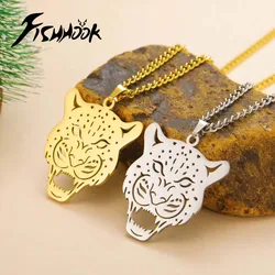 Wild Beast Leopard Tiger Lion Necklace for Men Woman Kid Child Boy Father Dad Chain Gift Stainless Steel Cheetah Punk Jewelry
