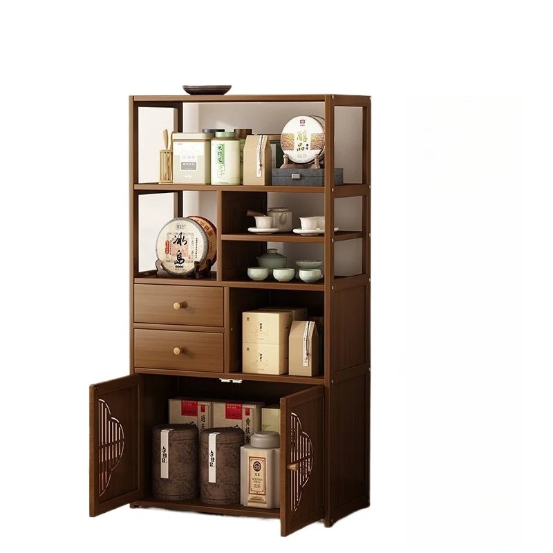 

New Chinese style cabinet, tea room rack, tea table, living room side cabinet, storage rack against the wall, tea , small rack