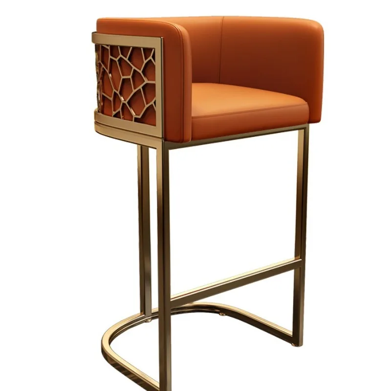 

Nordic wine bar chair modern simple light luxury home Internet celebrity front desk bar wrought iron