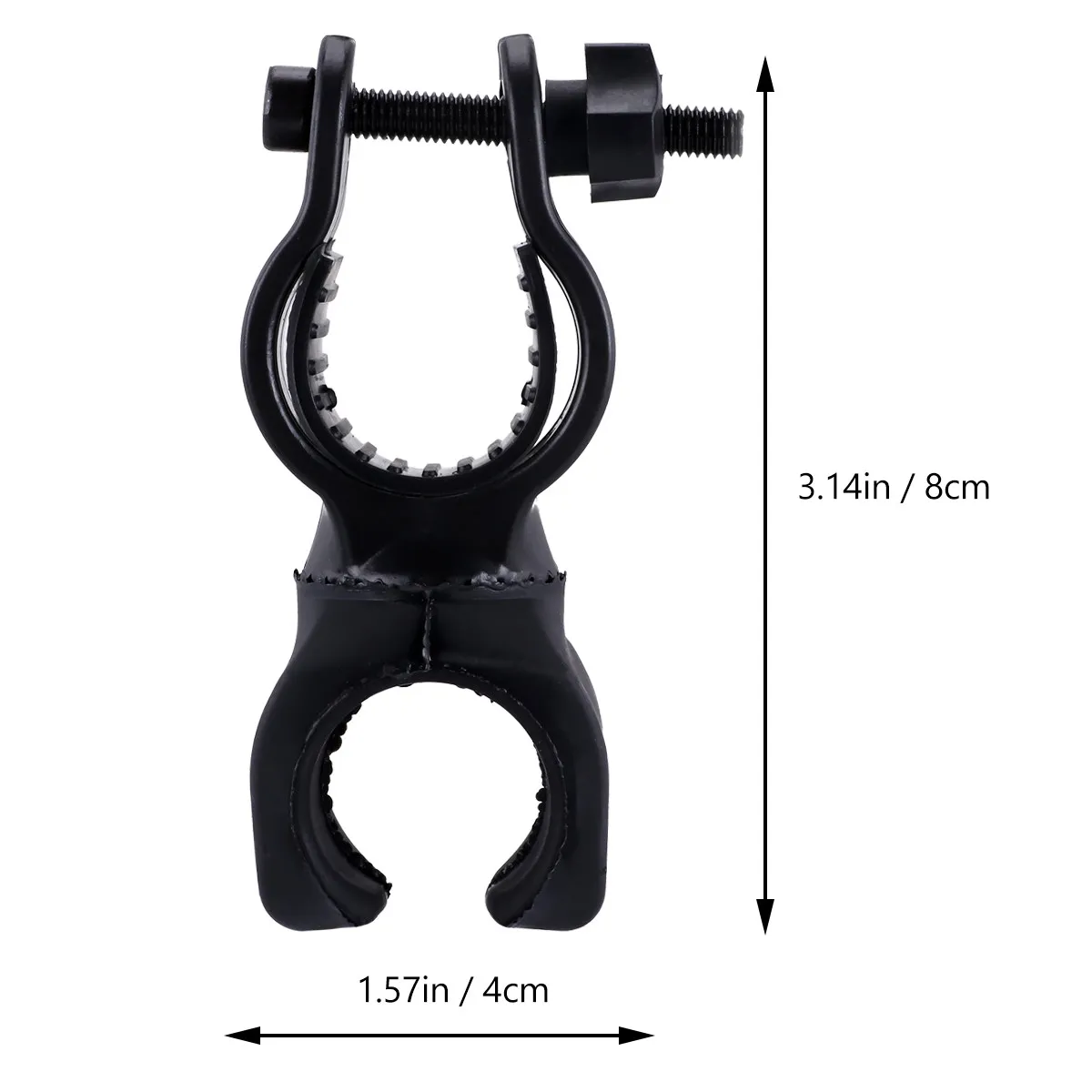 4Pcs 360° Rotatable Bicycle Flashlight Mount – Tool-Free Bike Torch Holder Clip for LED Lamp