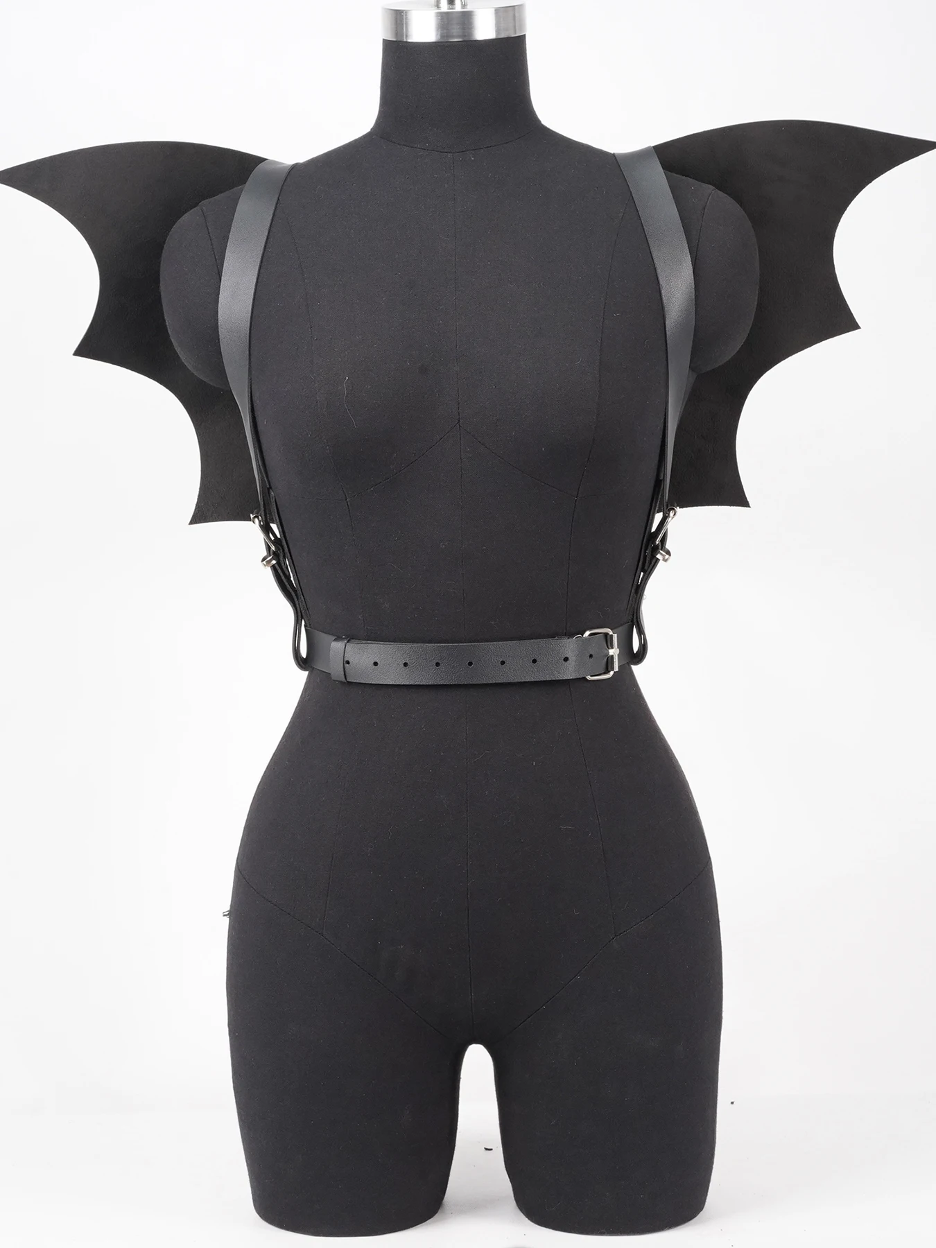 

Накладные крылья летучей мыши на Хэллоуин, кожаные регулируемые наплечные ремни в стиле панк-готика, аксессуары для косплея, клубная одежда, праздничный наряд