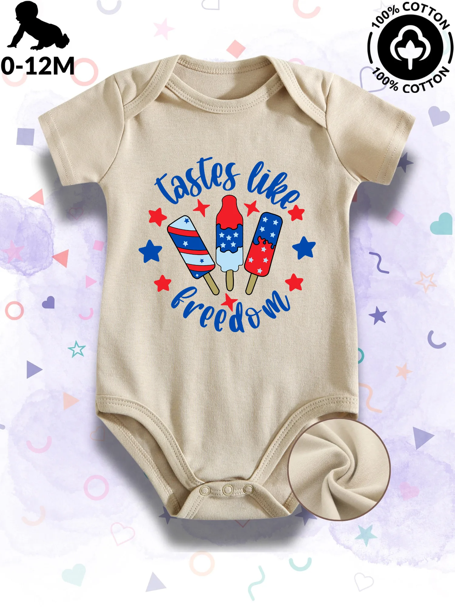 

Детский комбинезон унисекс "Вкус свободы", 100% хлопок, мягкий, всесезонный, бежевый, для ползания, 190 г/м²