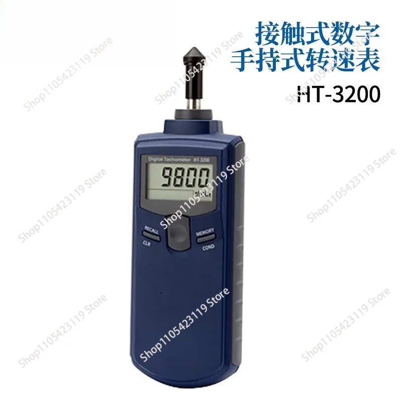 Contact Digital Tachometer HT-3200 Handheld Small Measuring Instrument