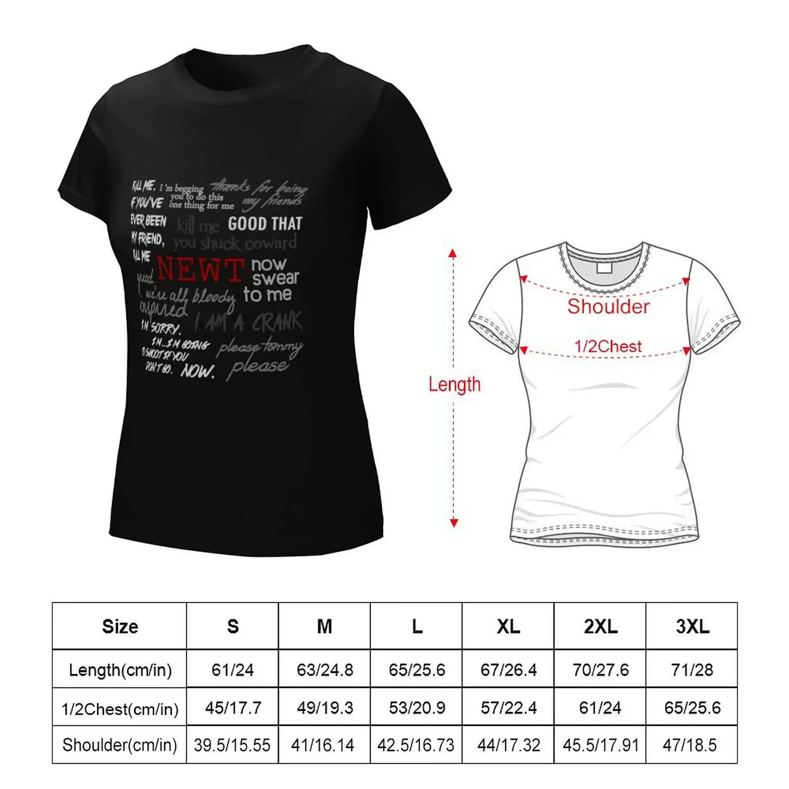 Newt - Maze Runner vuntage design T-Shirt plus size tops tops hippie clothes summer tops white t-shirt dress for Women sexy