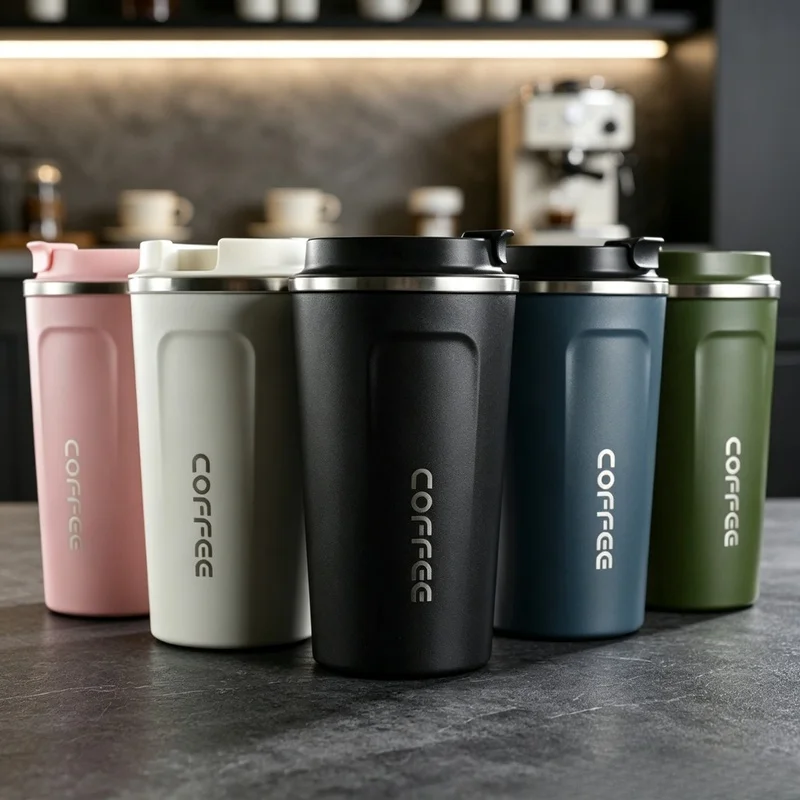 380/510ML Leakproof Stainless Steel Thermal Coffee Mug Insulated Reusable Travel Water Cup for Car Driving Office Outdoor Campin