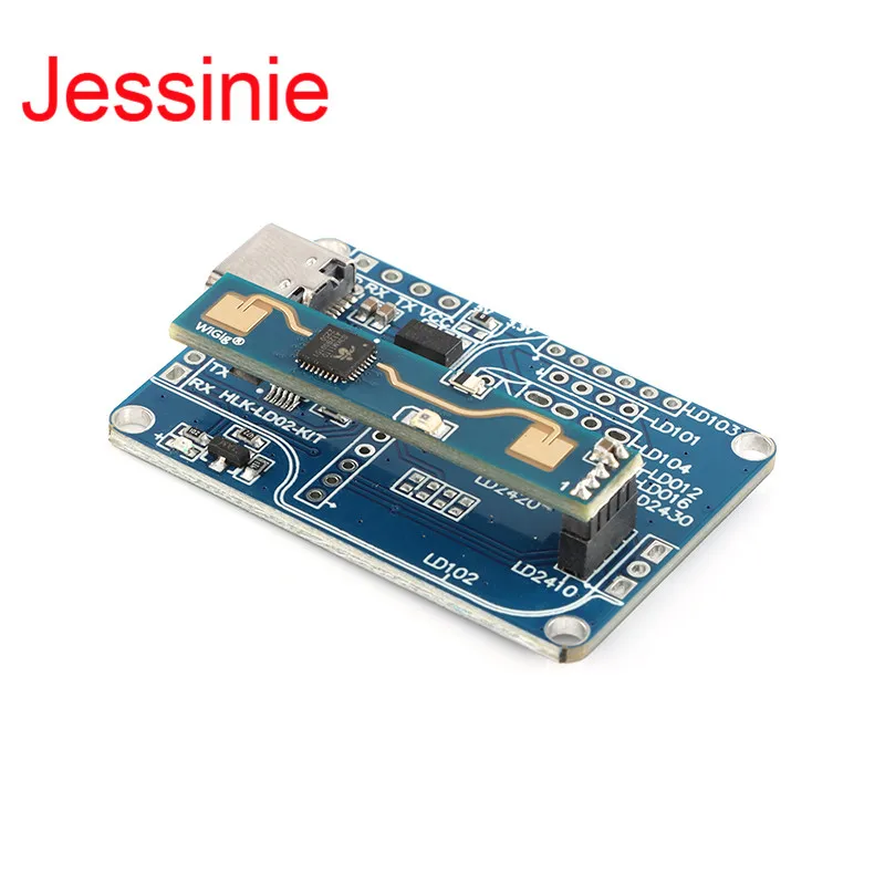HLK-LD2410B Test Kit LD2410 24GHz 5V High Sensitivity Human Presence Status Sensing Radar Heartbeat Detection Sensor Module DIY