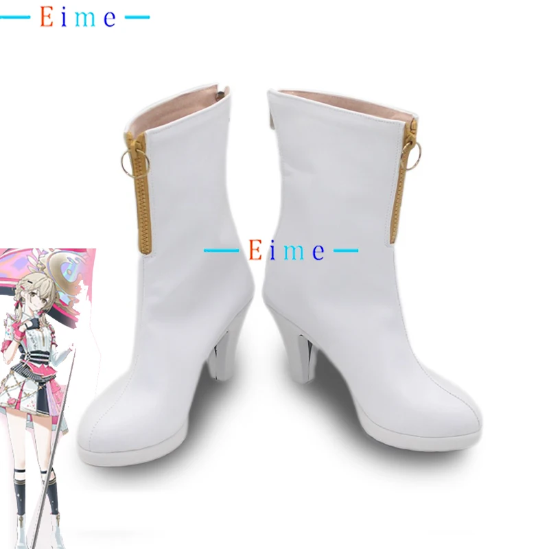 Azusawa Kohane Cosplay Shoes Game PJSK Cosplay Props Halloween Carnival Boots PU Leather Shoes Custom Made