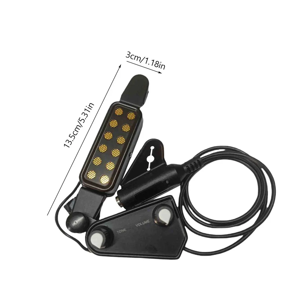 

Acoustic Guitar Pickup Sound Hole Transducer Clip-on Easy Install Accessories Folk Bass Pickups Reliable Durable Professional