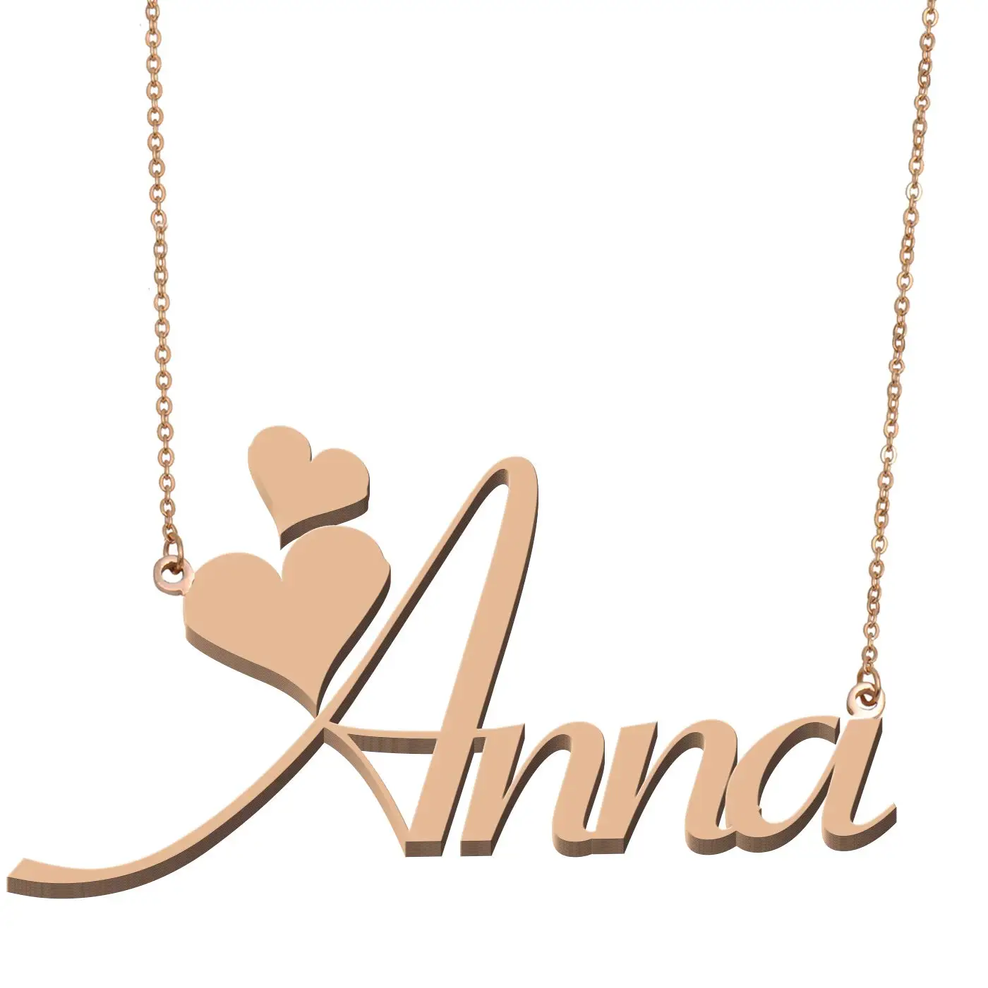 

Anna Name Necklace for Women Personalized Stainless Steel Jewelry Dainty Nameplate Pendant Girls Annivesary Gift