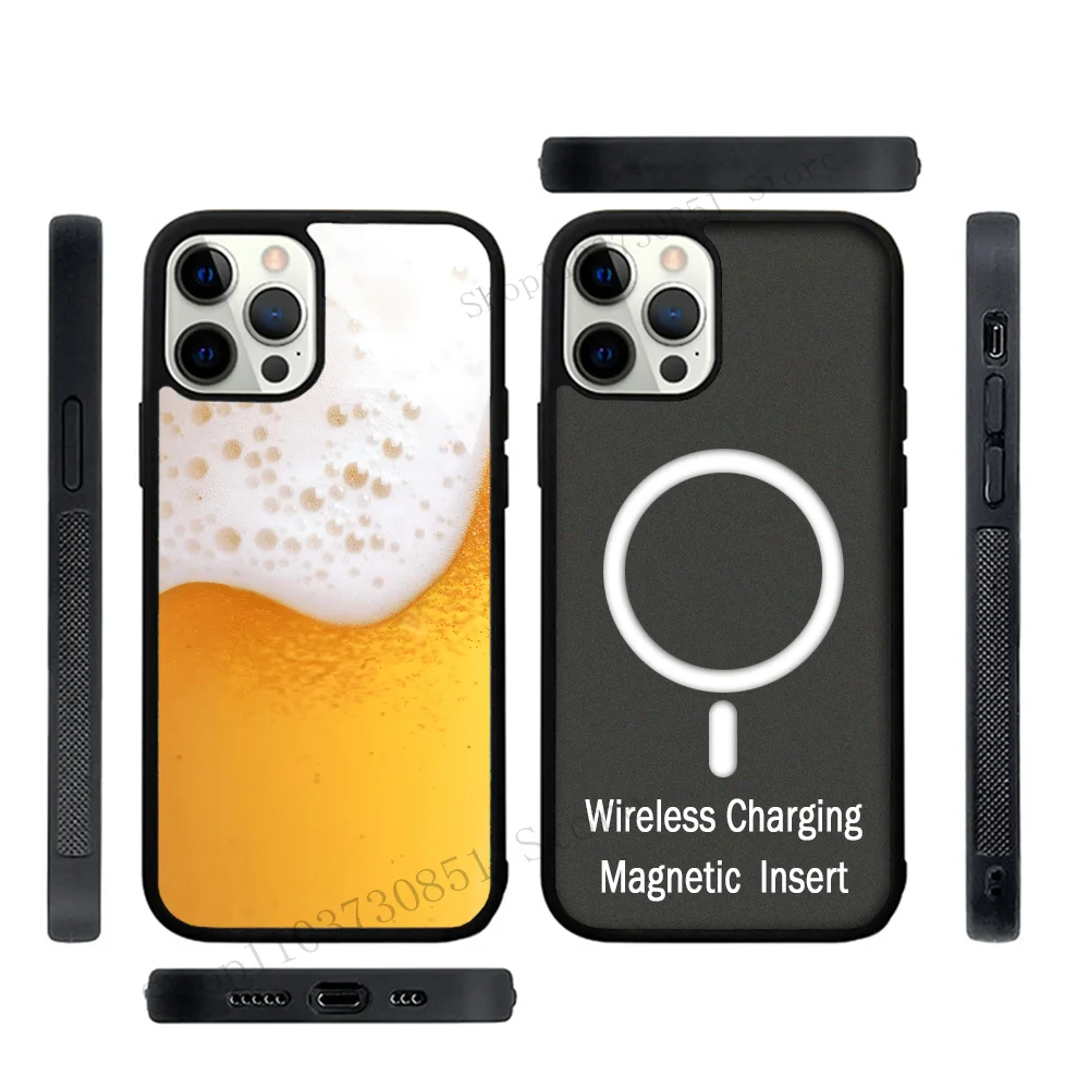 Cheers Beer Phone Case Strong Magnetic For IPhone 15 14 13 Pro Max 11 12 Mini Alex Mirror For Magsafe