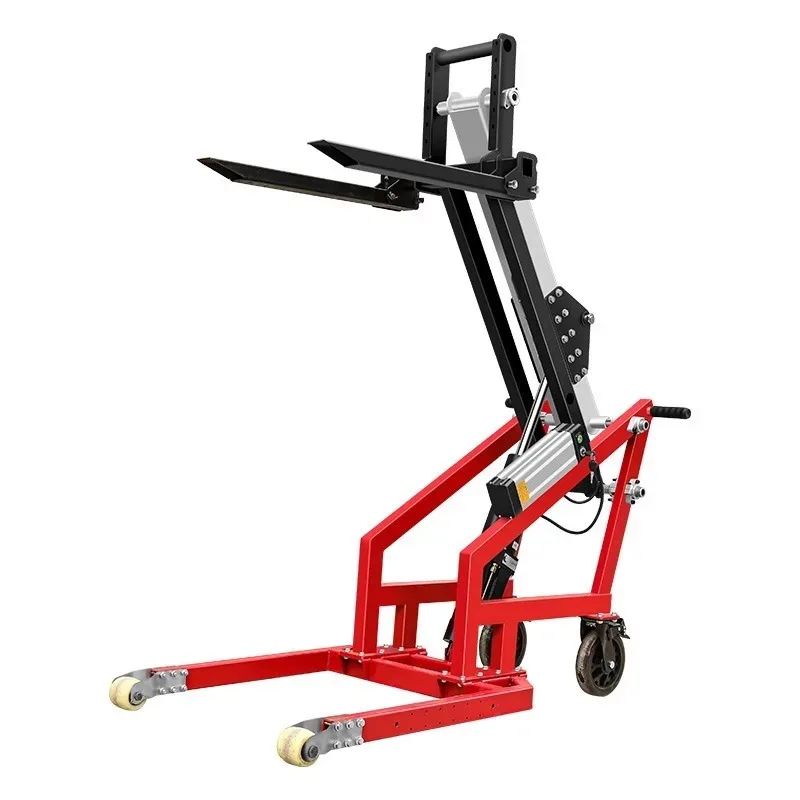 

Portable Electric Hydraulic Small Forklift Rechargeable Battery Simple Crane Truck for Loading Unloading Manual Pump Motor New
