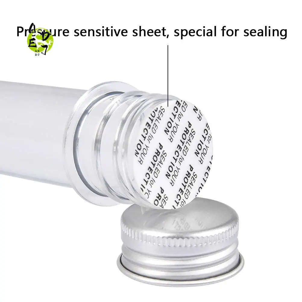 

AED7-30 PCS 40ML Plastic Test Tubes With Screw Caps Reusable Transparent Container Tubes Transparent Test Tube
