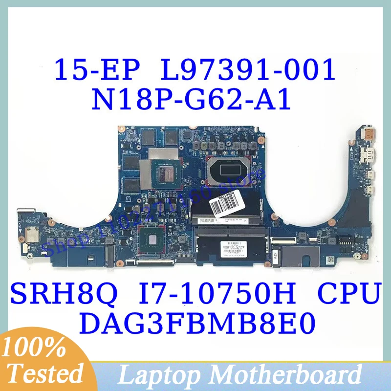 

L97391-001 L97391-501 L97391-601 For HP 15-EP With SRH8Q I7-10750H CPU DAG3FBMB8E0 Laptop Motherboard N18P-G62-A1 100% Tested OK