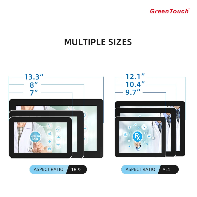 Monitor PCAP touch capacitivo da 10,4 pollici 800x600 Rapporto di aspetto 4:3 Design a telaio aperto impermeabile Quiosco di sistema Win/Android/Linux