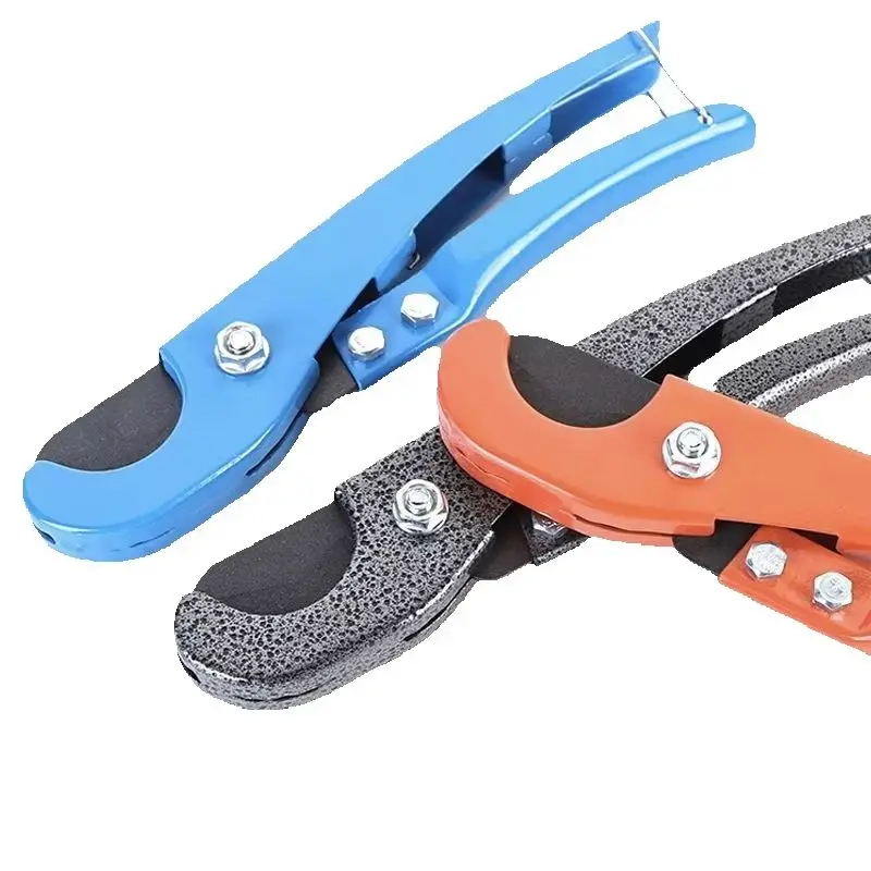 PVC Pipe Cutter 3~32mm Ratchet Cuts Plastic Tube Pipe Shear Scissors PU/PP/PE/PR Hose Scissors Steel Blade Random color delivery