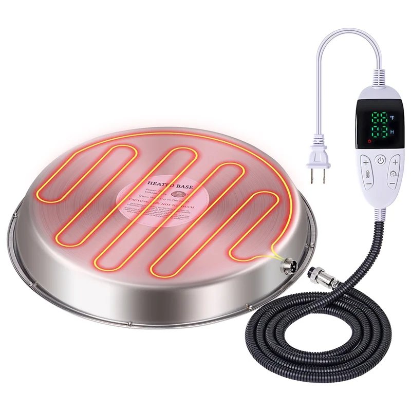 

【RECOMENDAR】Poultry Animals For Chicken Drinking Water Heater Agriculture Adjustable Heating Farm Drinker US Plug