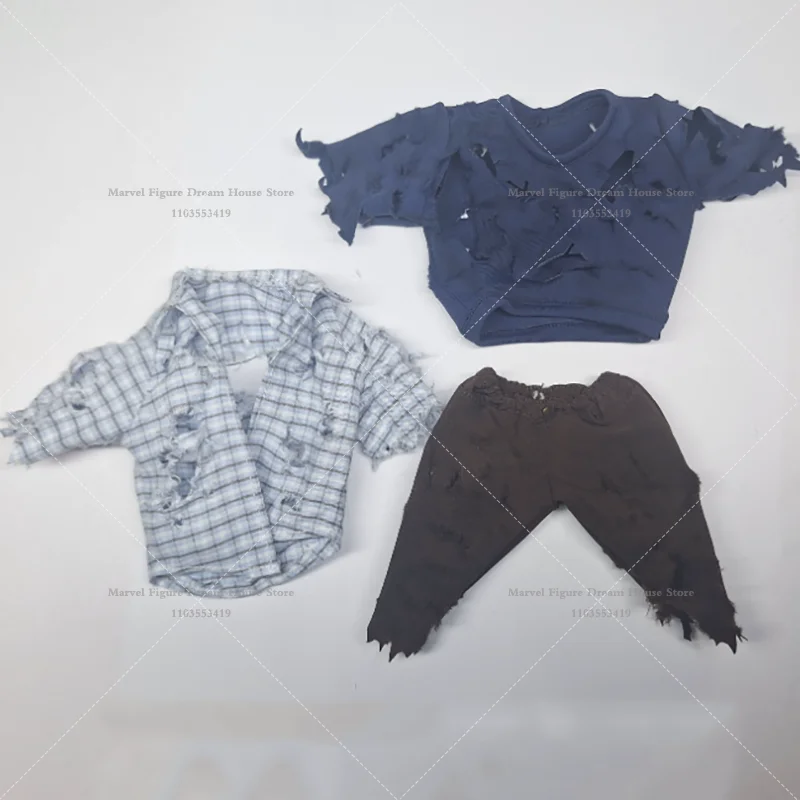 1/12 Scale Male Clothes Battle-damaged Style Shirts Hoodies and Trousers‌ Fit For ML Banner 6-inch Action Figure Soldier Dolls