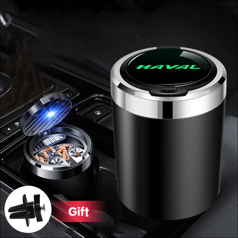 For Haval Car Ashtray Luminous Metal Plating Fit for Haval H6 H9 H2 H7 F7X M6 F5  Accesorios Para Vehículos Interior Smoke Cover