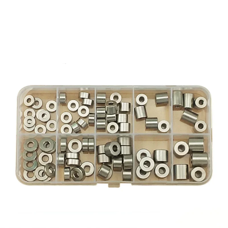 80-200Pcs M3 M4 M5 M6 Stainless Steel Flat Washer Round Gasket Thickened Extended Sleeve Isolation Spacer Tube for Bolt Hardware