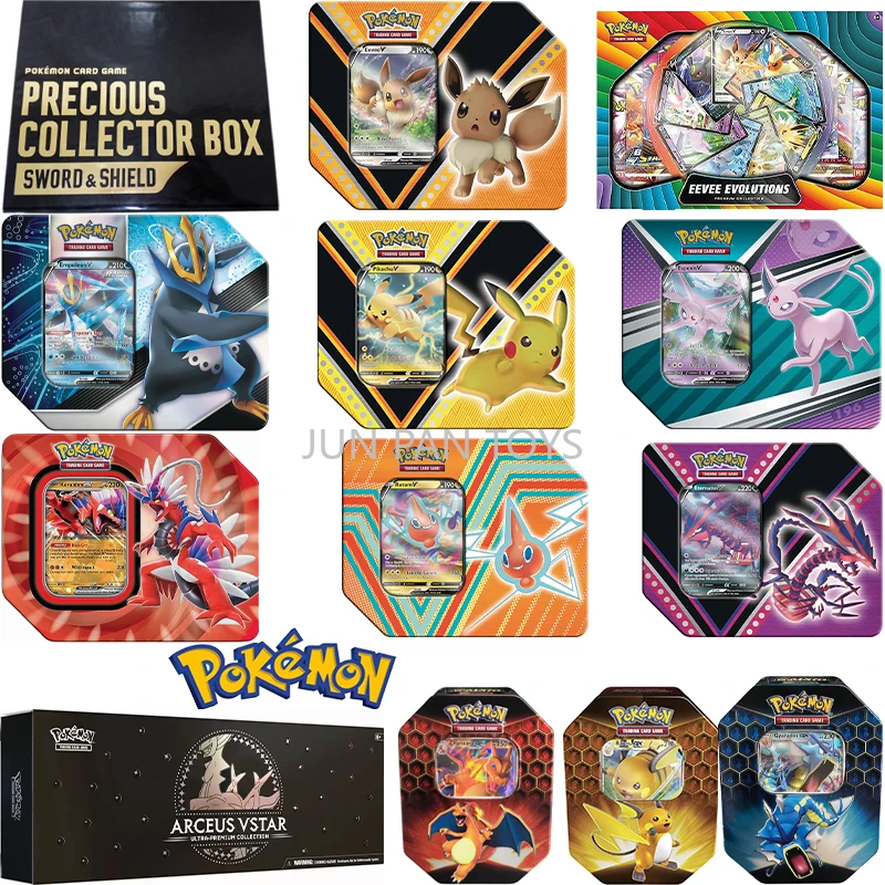 Original Pokemon TCG Premium Collection EX Vbox Celebrations Arceus Pokémon GO Trading Card Game V Union Star GX MAX Card Toys