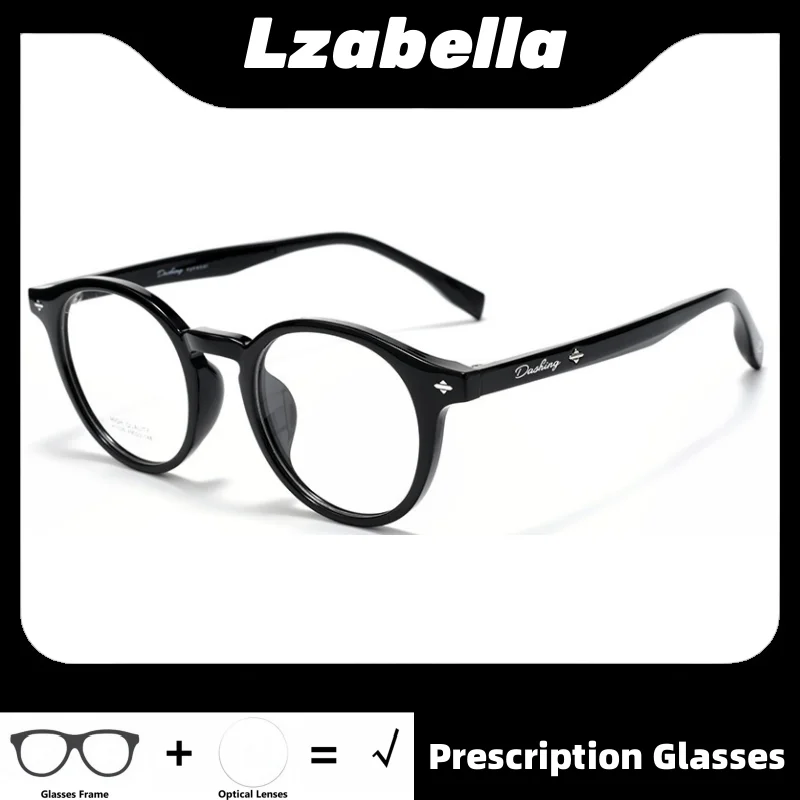 

Optical Prescription Custom Glasses Ultra-light TR90 Men's Women's Round Glasses Frame Anti-blue light Progressive Myopia H1028B