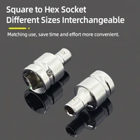 Double Square Head Socket Adapter Converter Reducer Set 1/4 3/8 1/2 Impact Drive Ratchet Wrench Socket Adaptor Repair Hand Tool 5