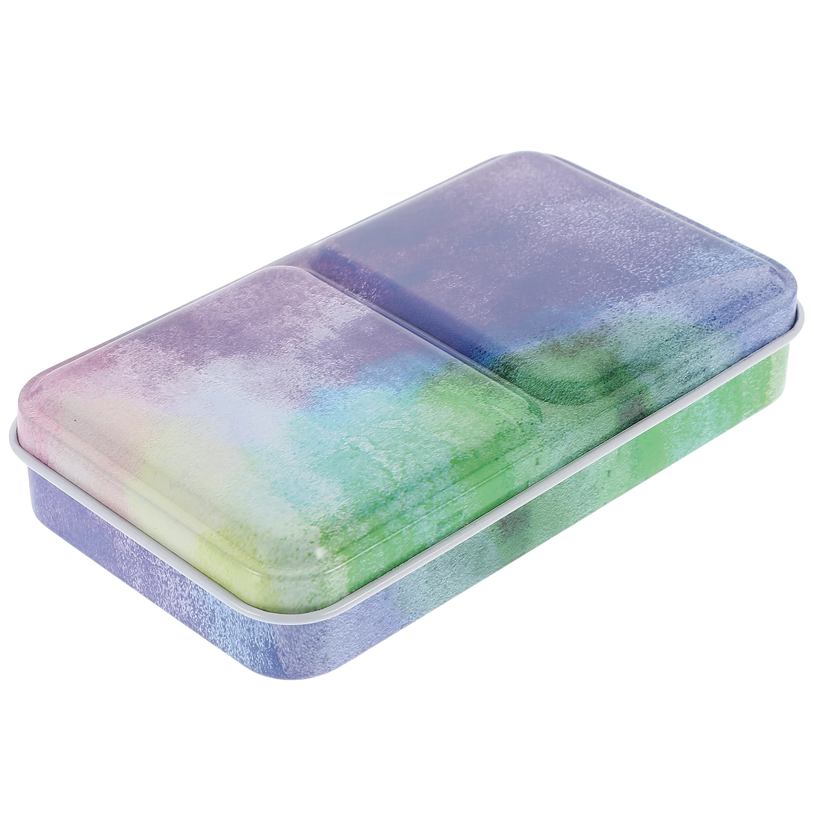 Tassen Aquarell Palette Pigment Halter Farbkasten Deckel Weißblech Leere Fall Student