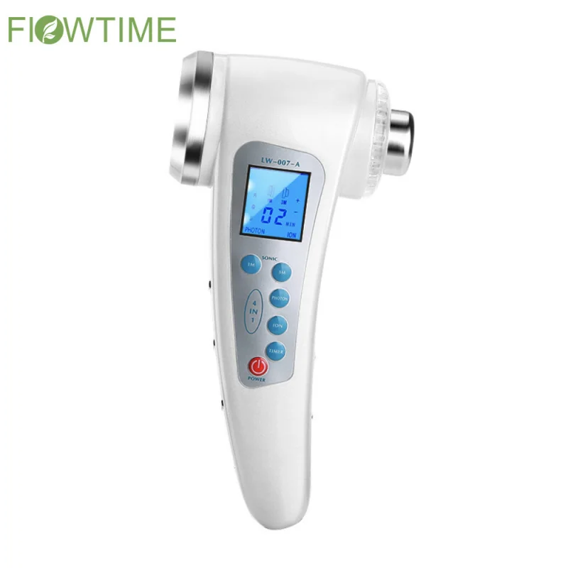 

Двухголовочный ультразвуковой массажер для лица и тела с кавитацией, 7 цветов LED, фотонная терапия для ухода за кожей, лифтинг против морщин